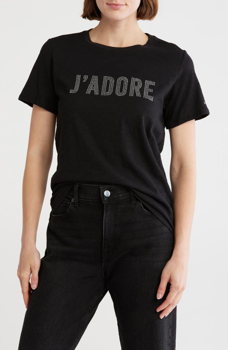 Cinq à Sept J'Adore Cotton T-Shirt, Main, color,