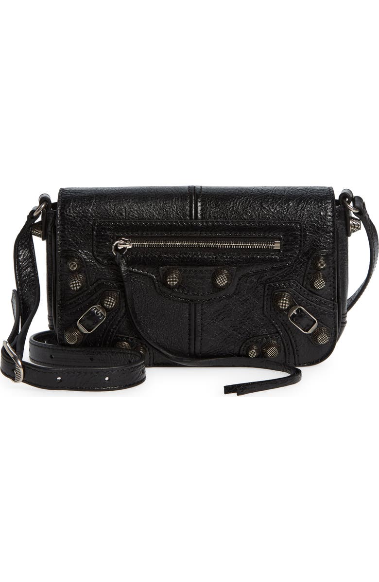 Balenciaga Mini Le Cagole Flap Leather Shoulder Bag, Main, color,