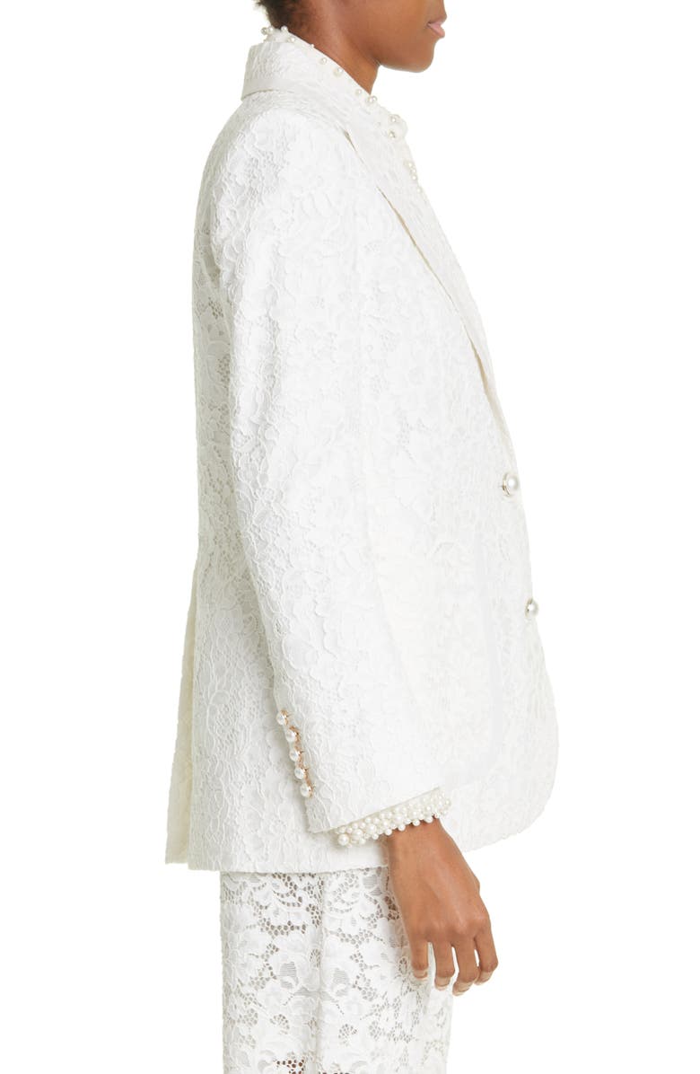 Zimmermann High Tide Guipure Lace Blazer, Alternate, color,
