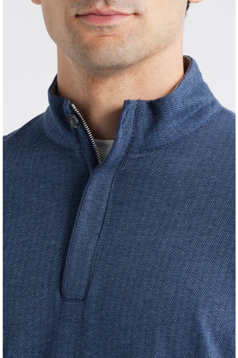 Rubin Herringbone Quarter Zip, Alternate, color, NAVY