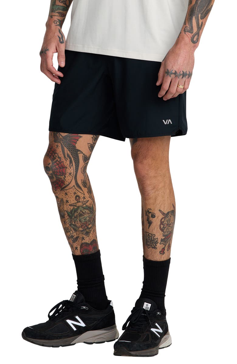 RVCA Yogger Stretch Shorts, Alternate, color, Black