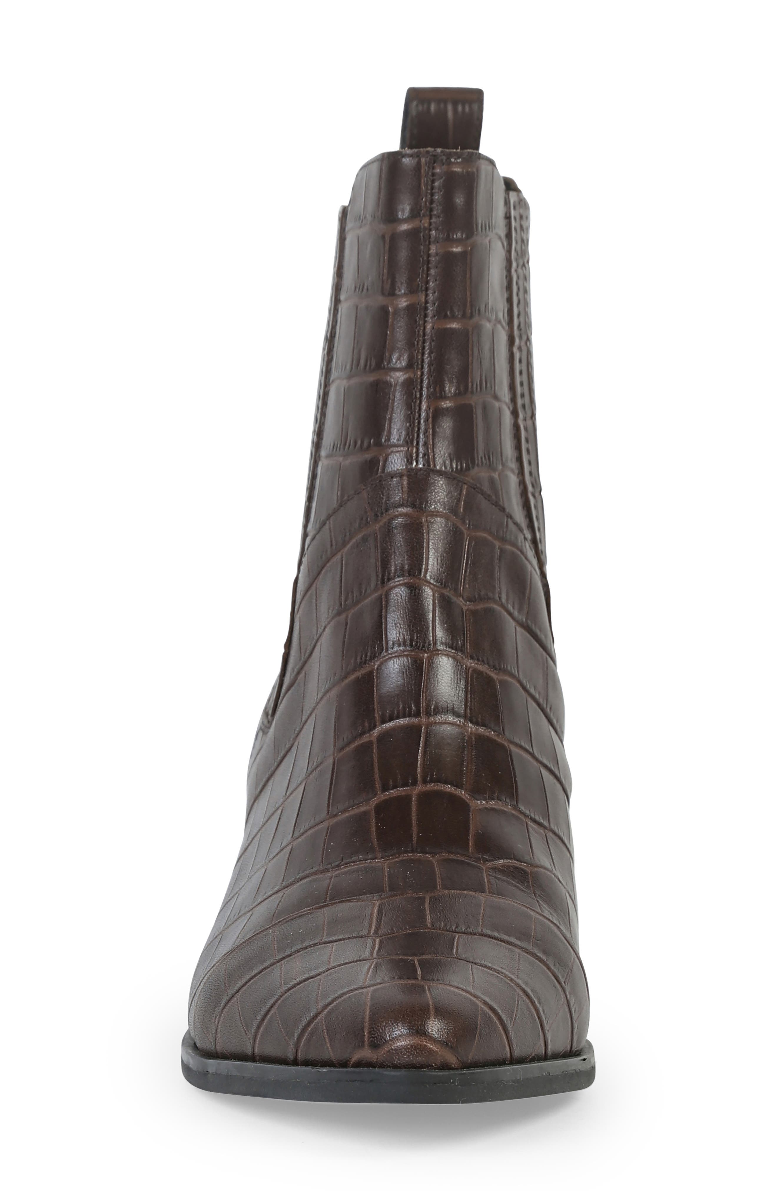 Marja Cap Toe Bootie, Alternate, color, BROWN CROC LEATHER
