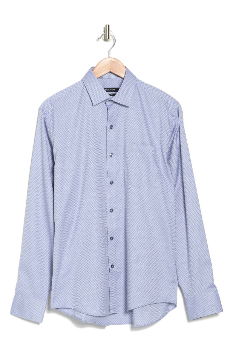 Bugatchi Diamond Check Long Sleeve Woven Regular Fit Shirt, Alternate, color,
