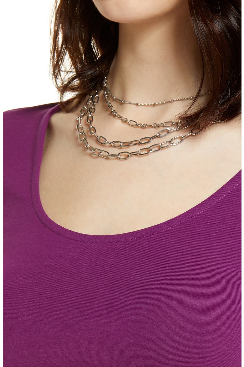 Crop Long Sleeve Scoop Neck T-Shirt, Alternate, color, PURPLE PHLOX