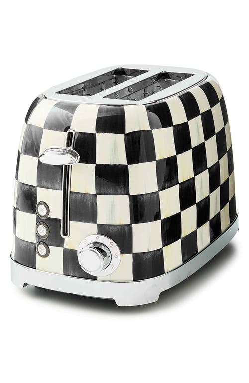 Mackenzie-childs Mackenzie Childs Courtly Check 2-slice Toaster In Black