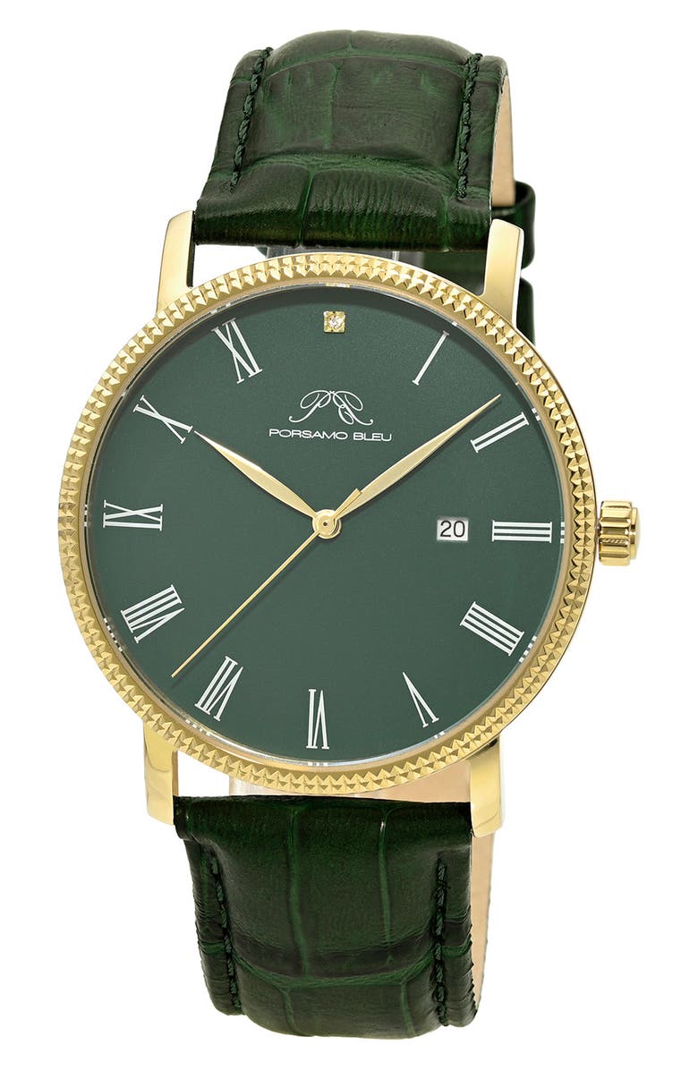 PORSAMO BLEU Veritas 2 Watch, 40mm, Main, color, Green