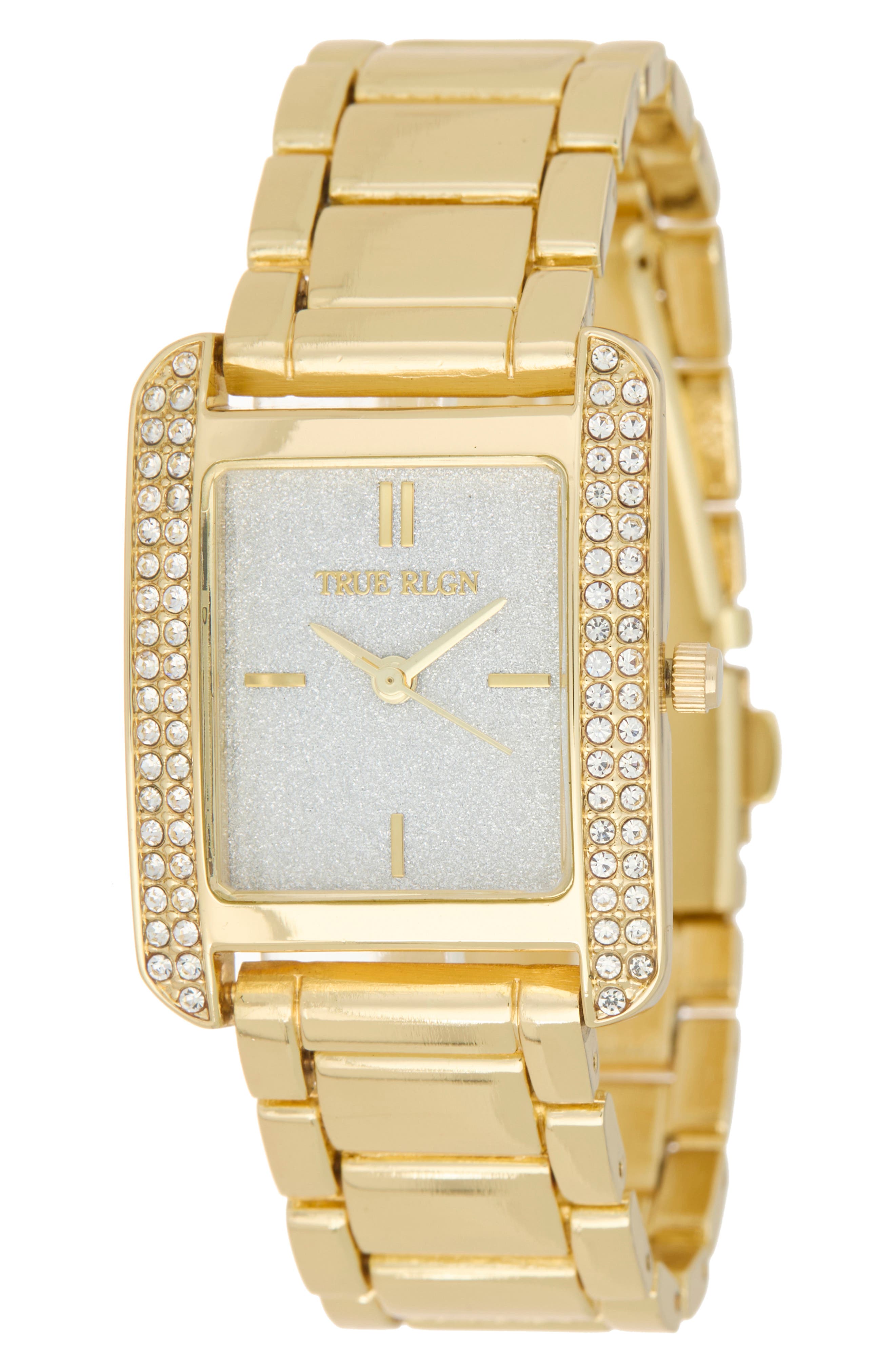 Crystal Bezel Bracelet Watch, 27mm x 35mm