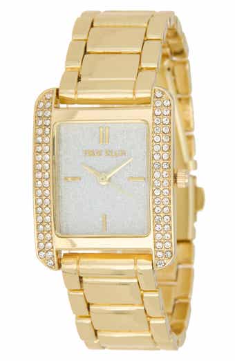 Crystal Bezel Bracelet Watch, 27mm x 35mm