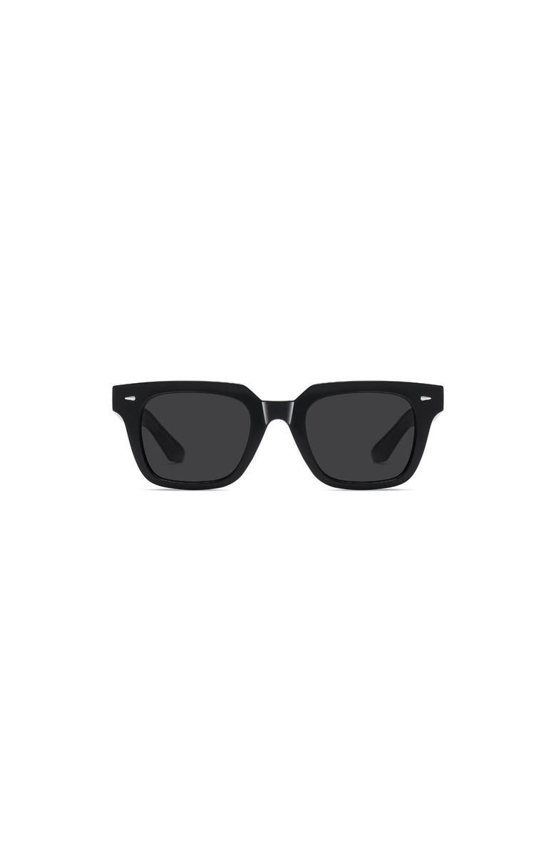 LASCANA Women's Horn Rimmed Square Sunglasses, Alternate, color, Black