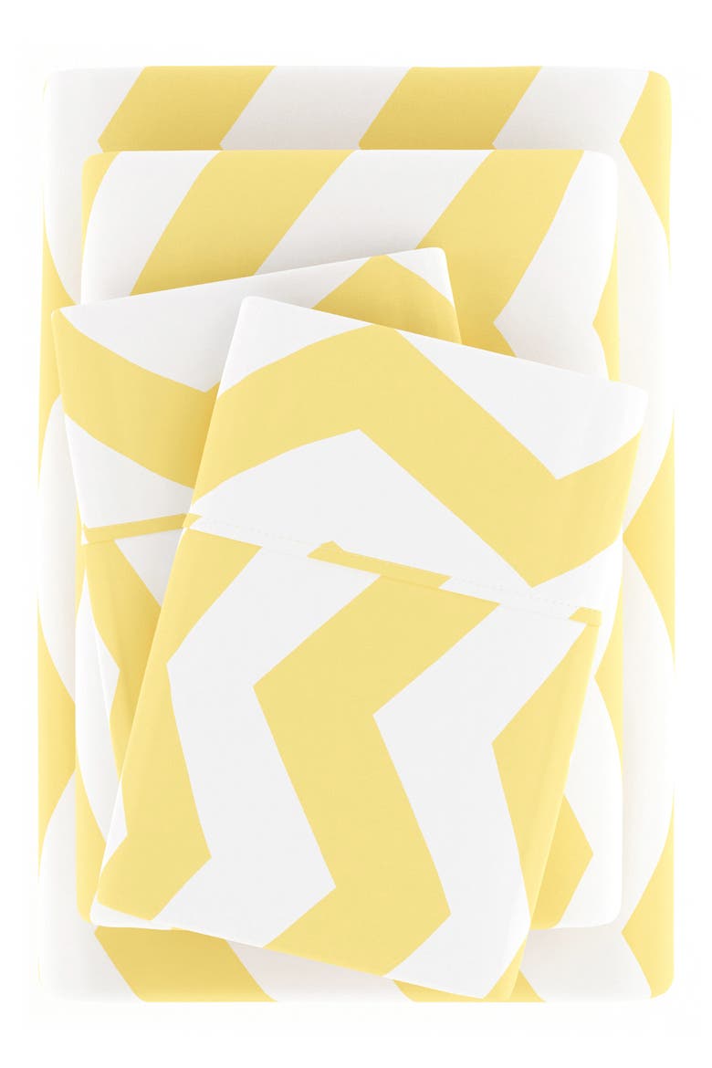 Premium Ultra Soft Arrow 4-Piece Sheets Set, Alternate, color, YELLOW