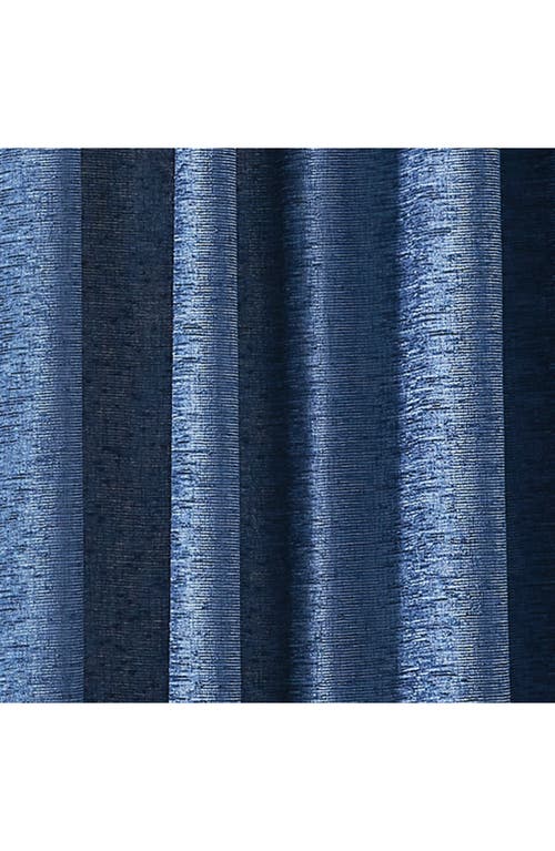 Dkny Set Of 2 Bouclé Chenille Curtain Panels In Indigo