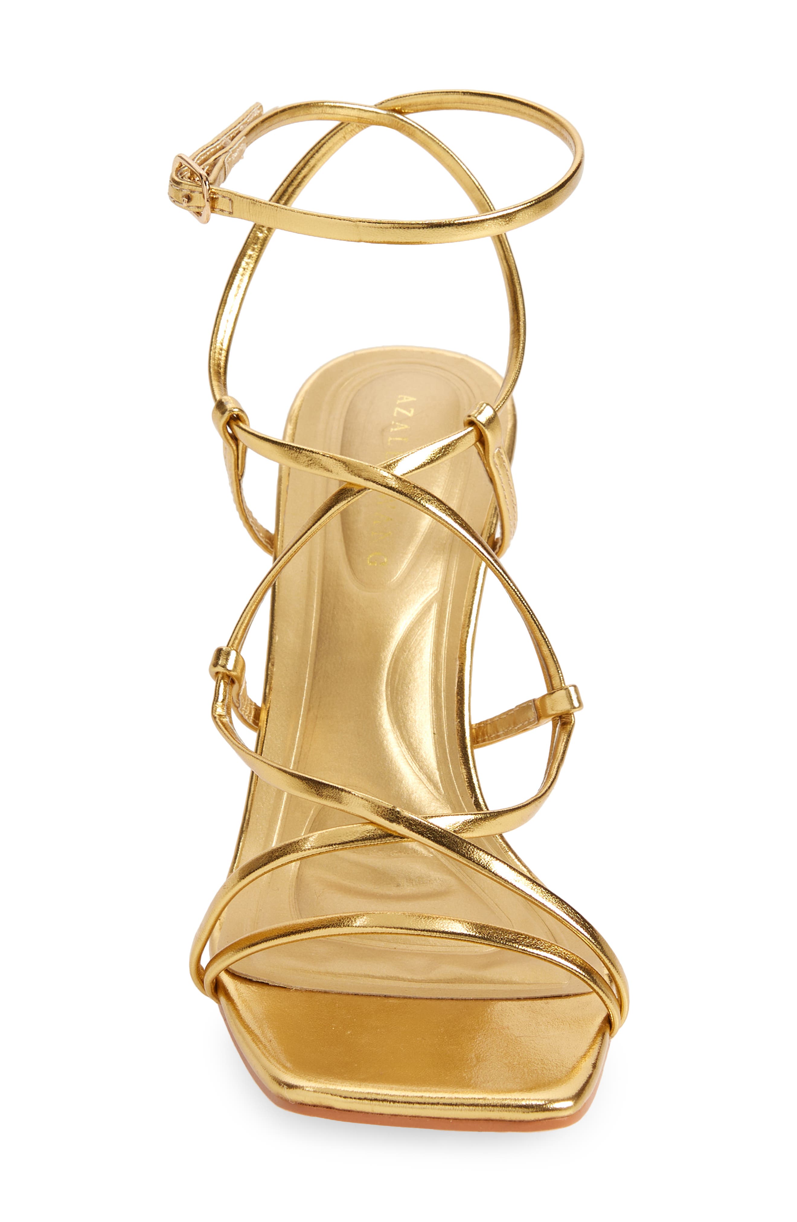 AZALEA WANG Kaylin Ankle Strap Sandal, Alternate, color, Gold