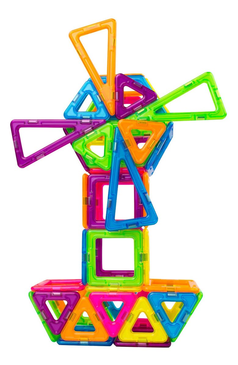 Magformers 'Creator' Neon Magnetic 3D Construction Set, Alternate, color, 
