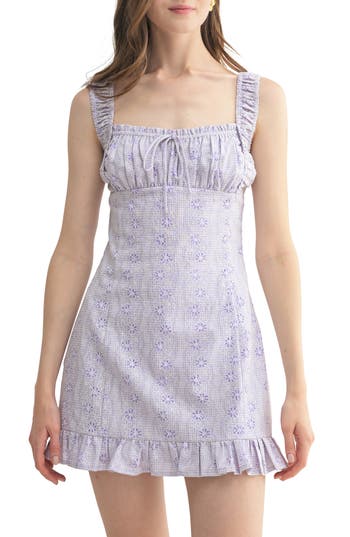 Lush Ruffled Body-con Dress In Lavender