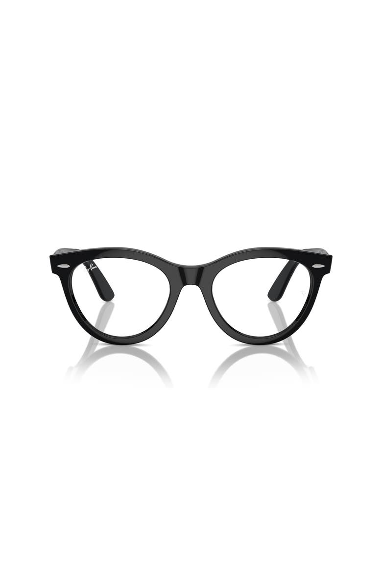 Ray-Ban 51mm Round optical glasses, Alternate, color, Black