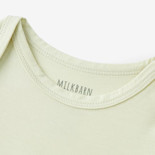 Milkbarn Luxe Solid Long Sleeve One Piece In Green