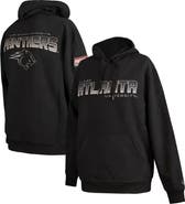 FISLL Men's FISLL Black Clark Atlanta University Panthers Puff Print Sliced Pullover Hoodie