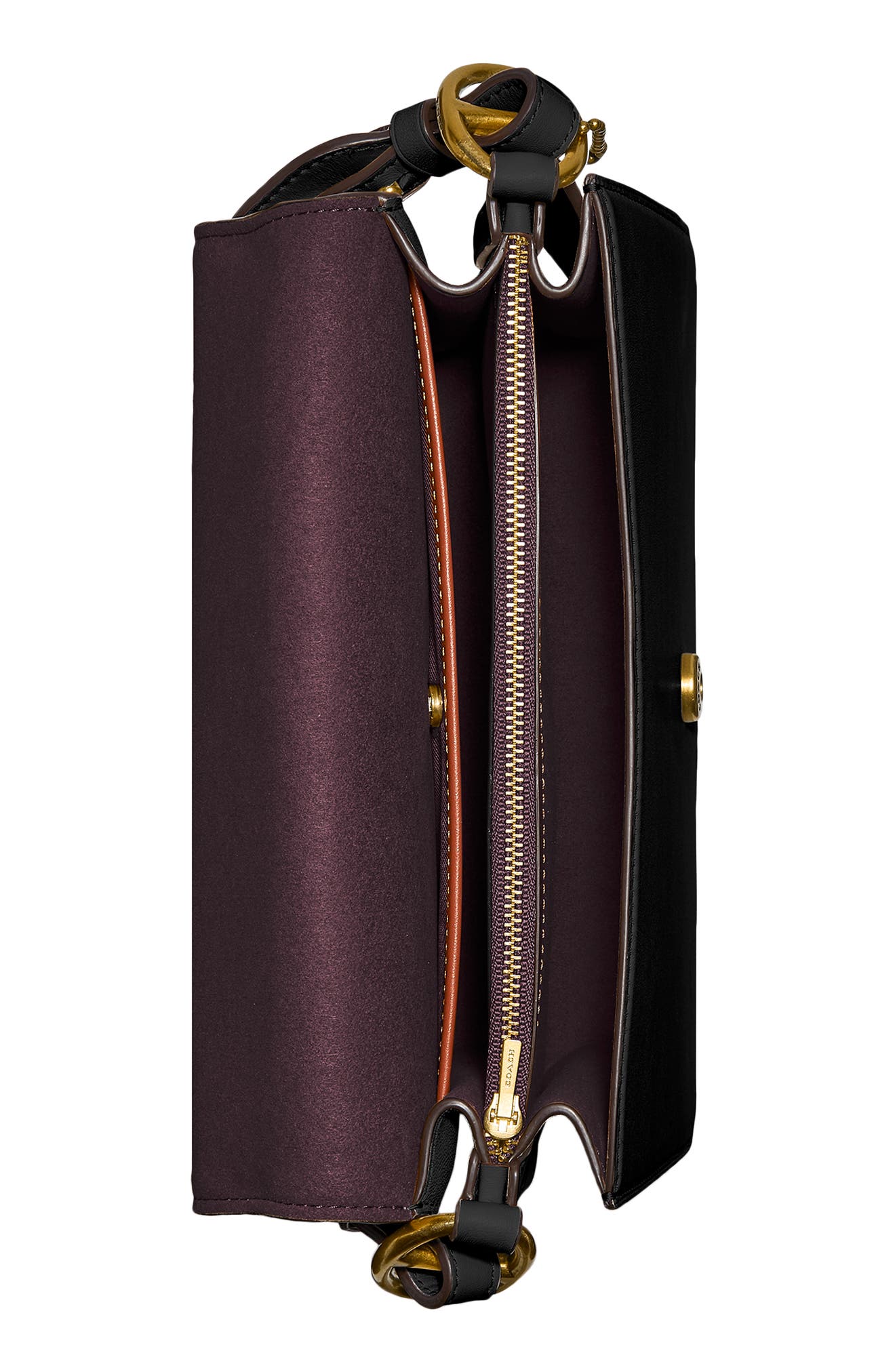 COACH Beat Leather Flap Bag, Alternate, color, 