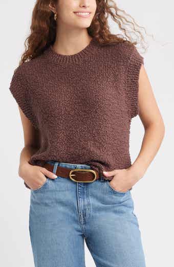 Treasure & Bond Slub Cotton Cap Sleeve Sweater