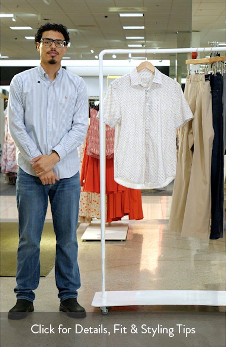 Miles OoohCotton<sup>®</sup> Floral Short Sleeve Button-Up Shirt, sales video thumbnail