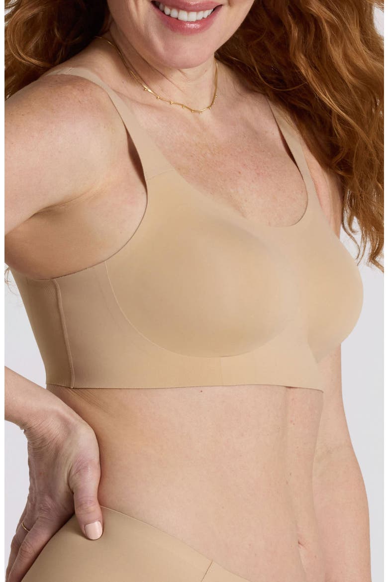 Structured Scoop Shaper Bra, Alternate, color, SAND