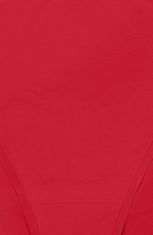 Natori Bliss Bare Cotton High Cut Briefs In Red