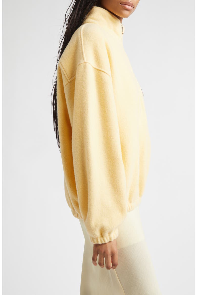 Wool Fleece Half Zip Sweatshirt, Alternate, color, BUTTER FLEECE