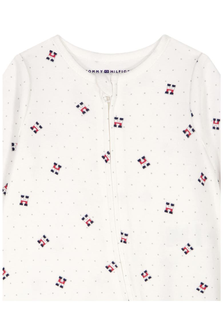 Allover Logo Footie, Alternate, color, WHITE