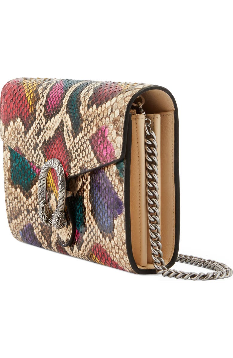 Gucci Dionysus Genuine Python Clutch, Alternate, color,