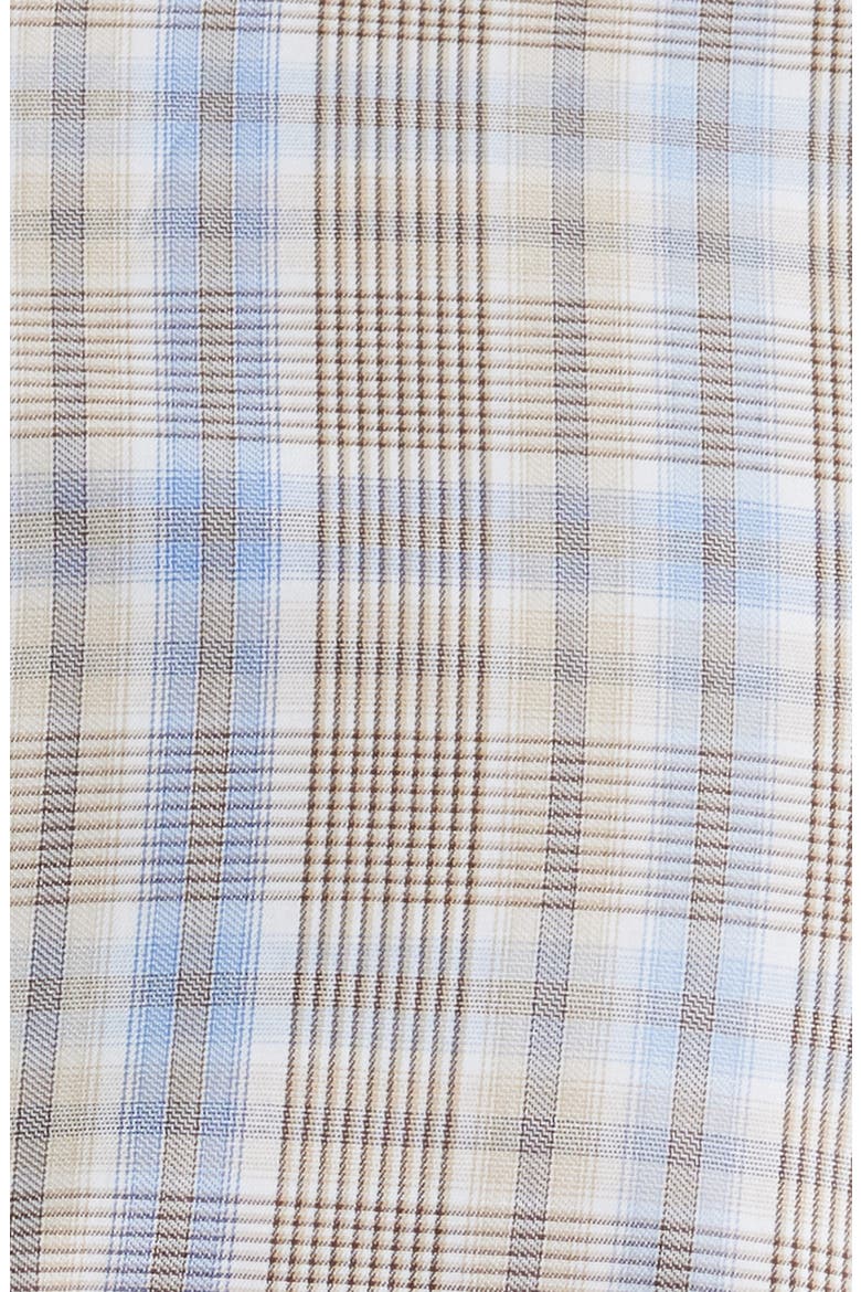 Canclini Regular Fit Plaid Cotton Poplin Button-Up Shirt, Alternate, color, KHAKI