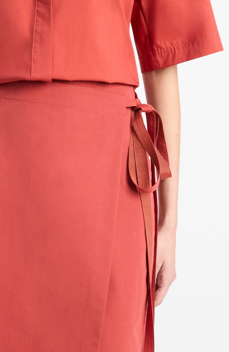 Vince Wrap Skirt, Alternate, color, Brick Rose