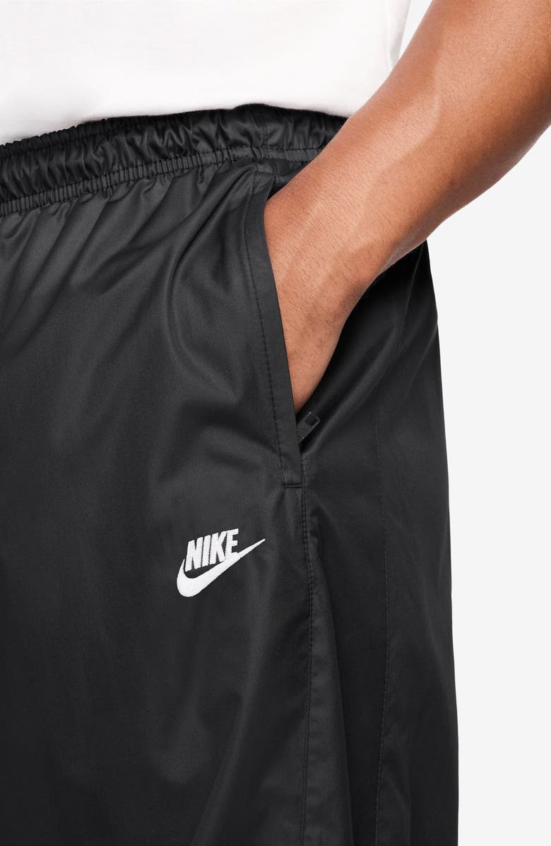 Nike Windrunner Water Repellent Track Pants, Alternate, color, Black/ White