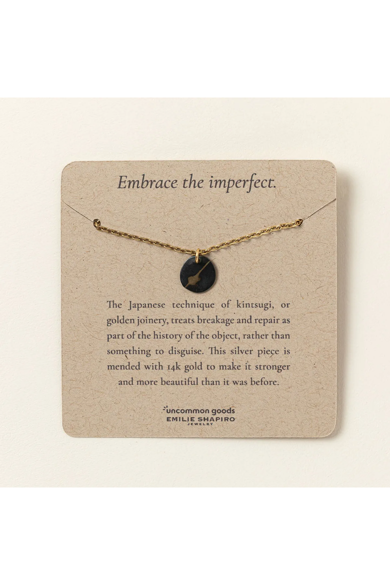 Embrace the Imperfect Kintsugi Necklace, Alternate, color, Gold