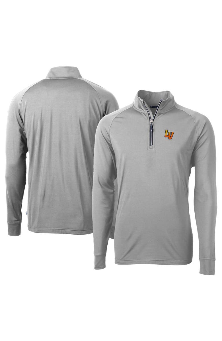 Cutter & Buck Men's Cutter & Buck Gray Las Vegas Aviators Adapt Eco Knit Stretch Recycled Big & Tall Quarter-Zip Pullover Top, Main, color, Gray