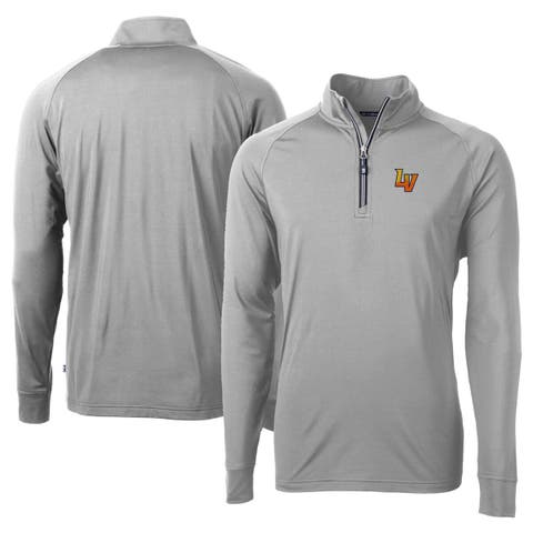 Men's Cutter & Buck  Gray Las Vegas Aviators Adapt Eco Knit Stretch Recycled Big & Tall Quarter-Zip Pullover Top