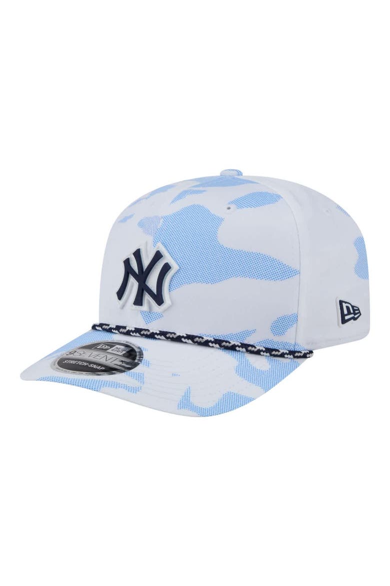 Men's New Era  White New York Yankees Camo Rope 9SEVENTY Adjustable Hat, Main, color, White