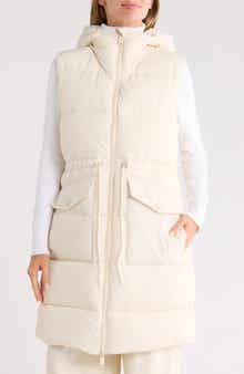Rebecca Minkoff Water Resistant Hooded Long Puffer Vest