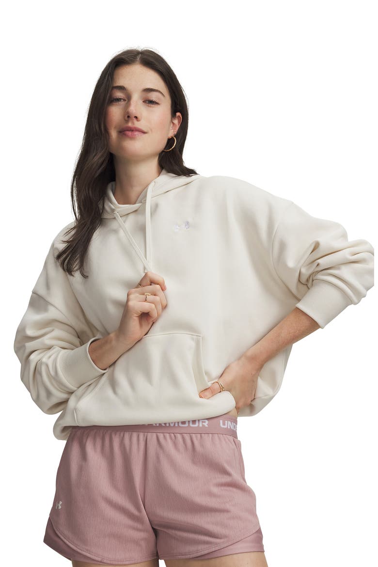Rival Fleece Oversized Hoodie, Alternate, color, STONE