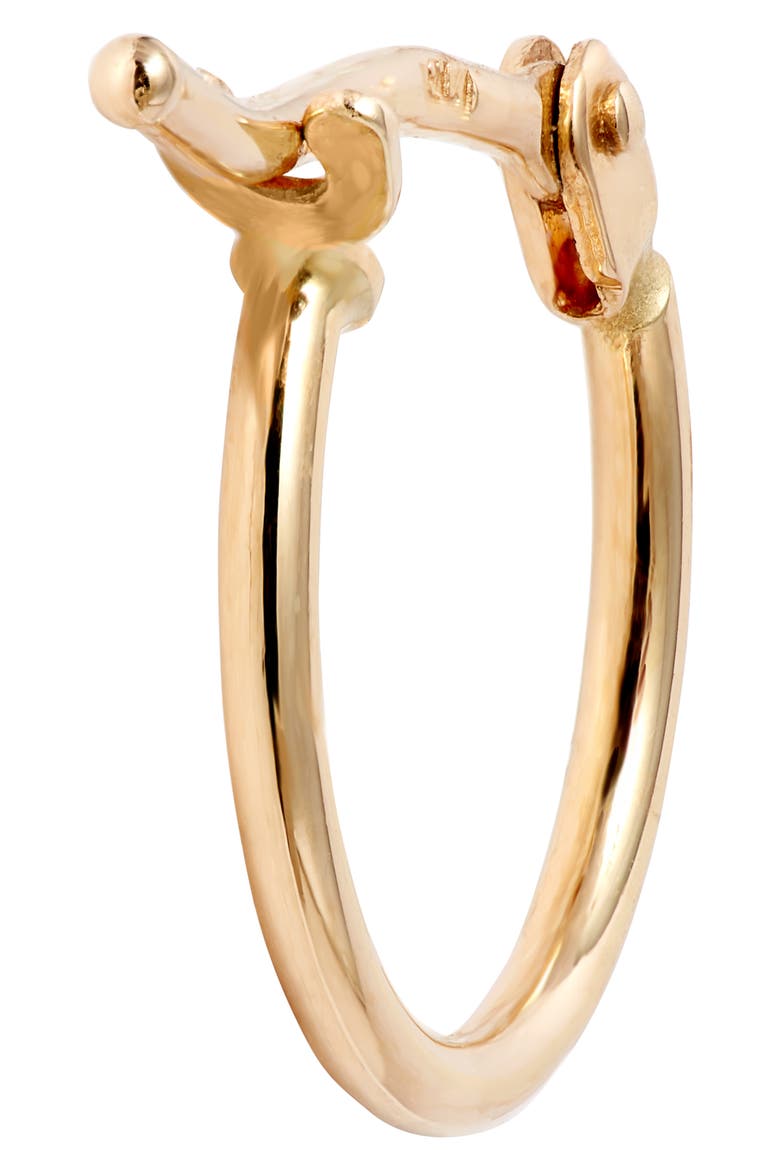 14K Gold Mini Hoop Earrings, Alternate, color, YELLOW GOLD