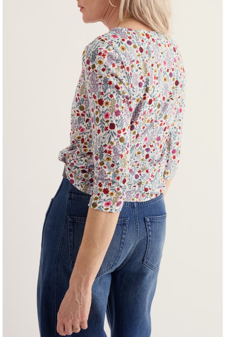 Studio Glass Organic Cotton Top, Alternate, color, WILD BORDERS CHALK