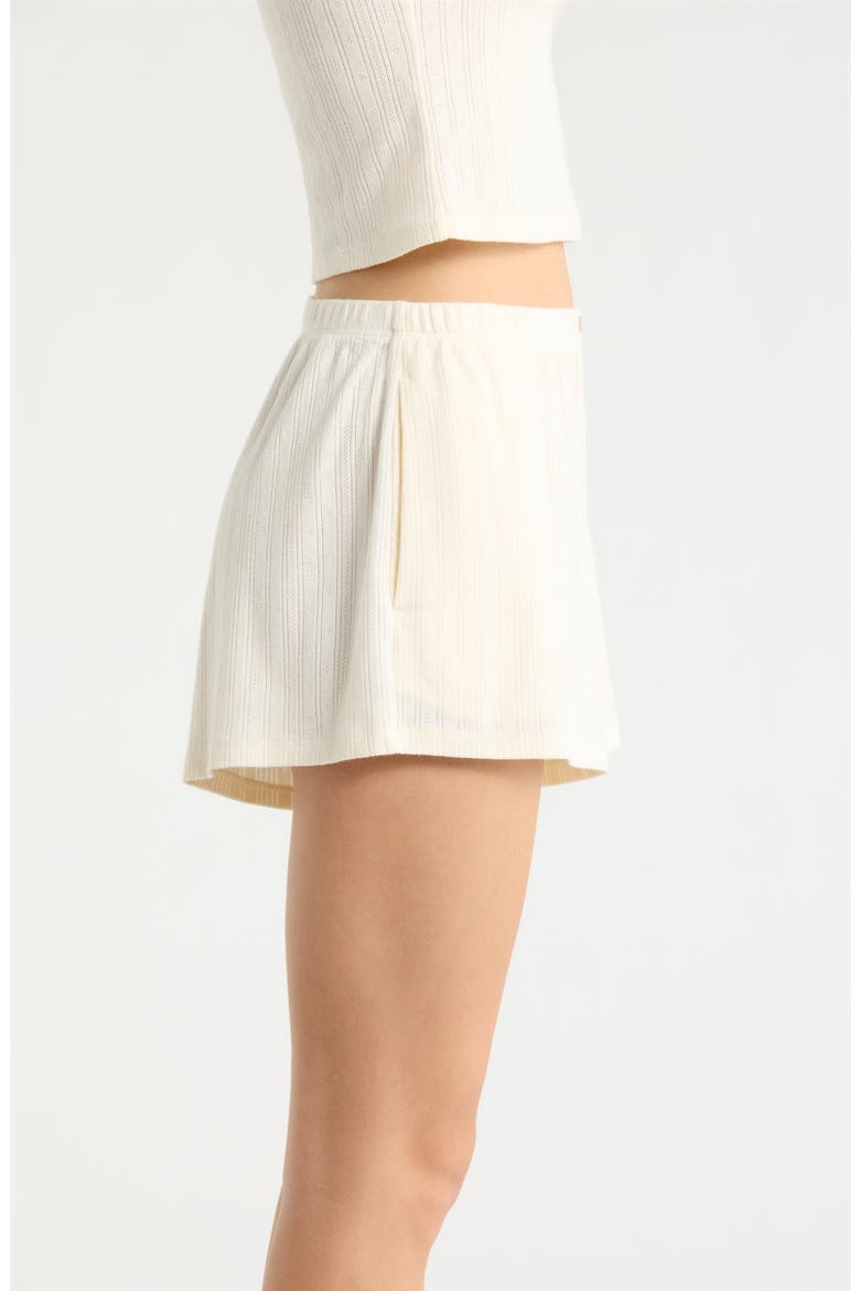 Pointelle High Waist Pajama Shorts, Alternate, color, TRANQUIL WHITE