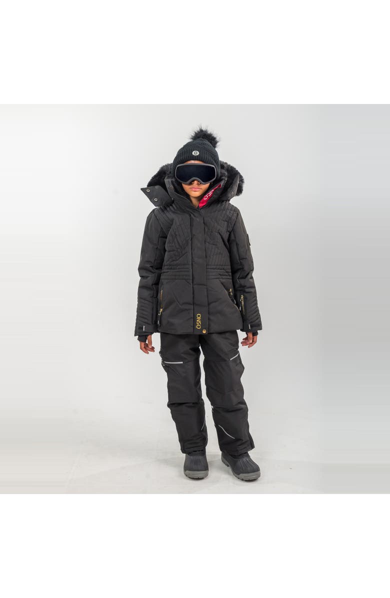 ÖSNO Vicky Luxury Snowsuit, Alternate, color, With Charcoal Black Fur