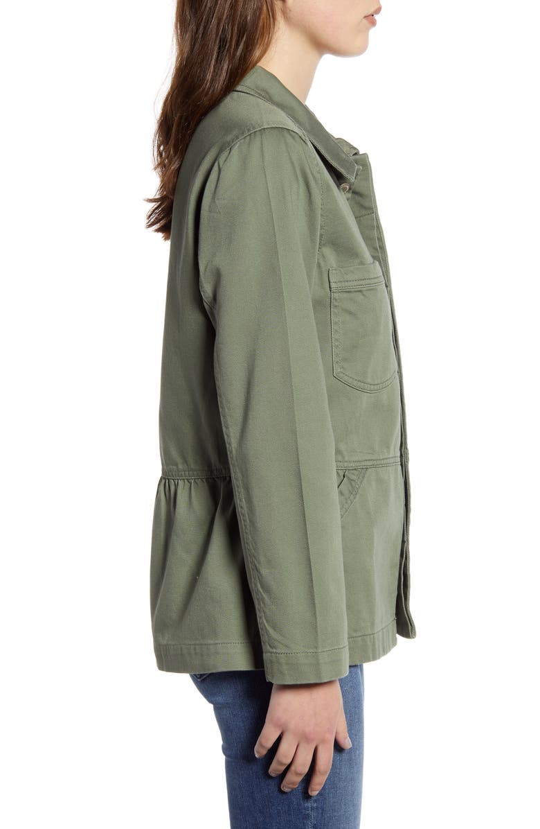 Wit & Wisdom Drop Shoulder Flounce Cotton Jacket, Alternate, color,