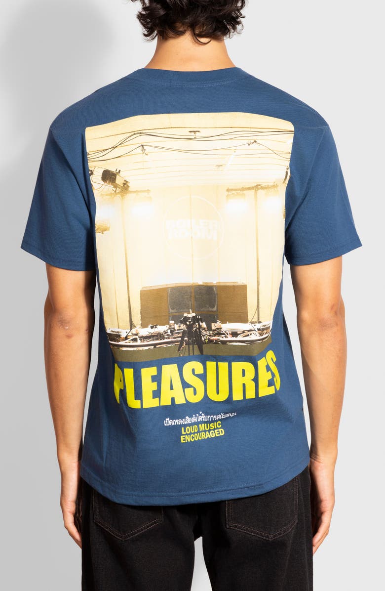PLEASURES x Boiler Room Turntable Graphic T-Shirt, Alternate, color, Blue