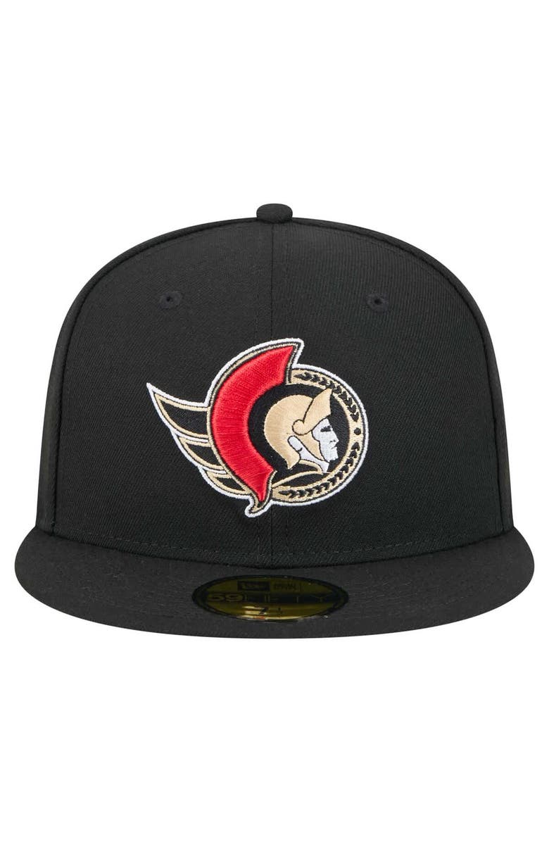 New Era Men's New Era Black Ottawa Senators Core 59FIFTY Fitted Hat, Alternate, color, Black