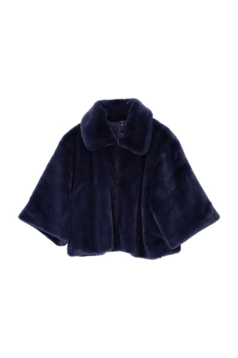 Blair Sheared Mink Faux Fur Jacket, Main, color, Denim Blue