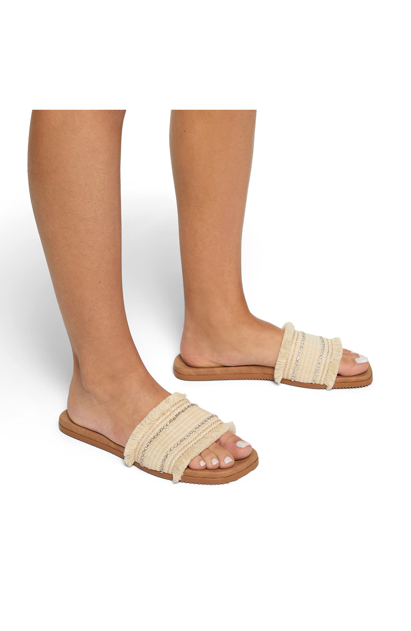 Roxy Positano Slide Sandal, Alternate, color, Natural