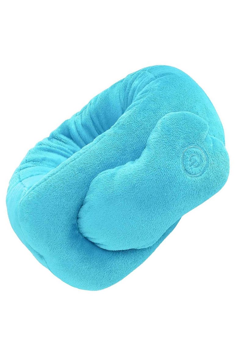 Portable Neck & Shoulder Adjustable Massaging Wrap Gray, Alternate, color, Blue