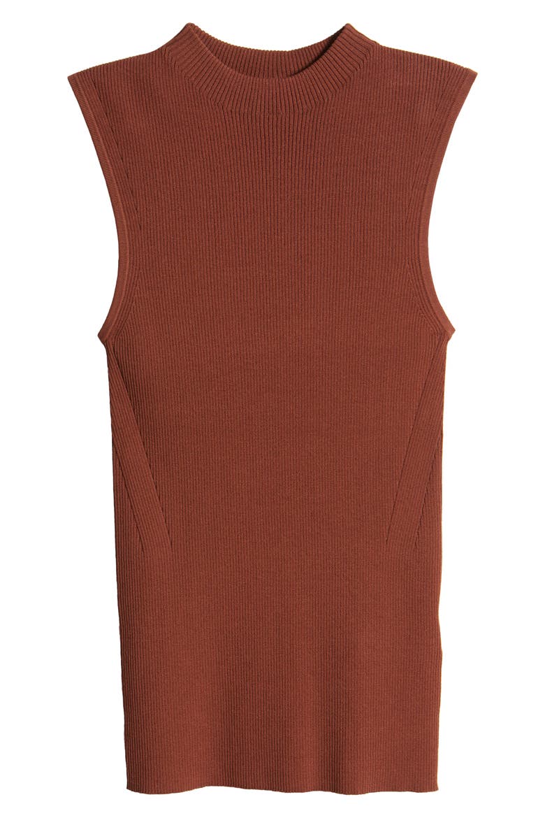 Feskies Rib Funnel Neck Sleeveless Sweater, Alternate, color, RUST/COPPR