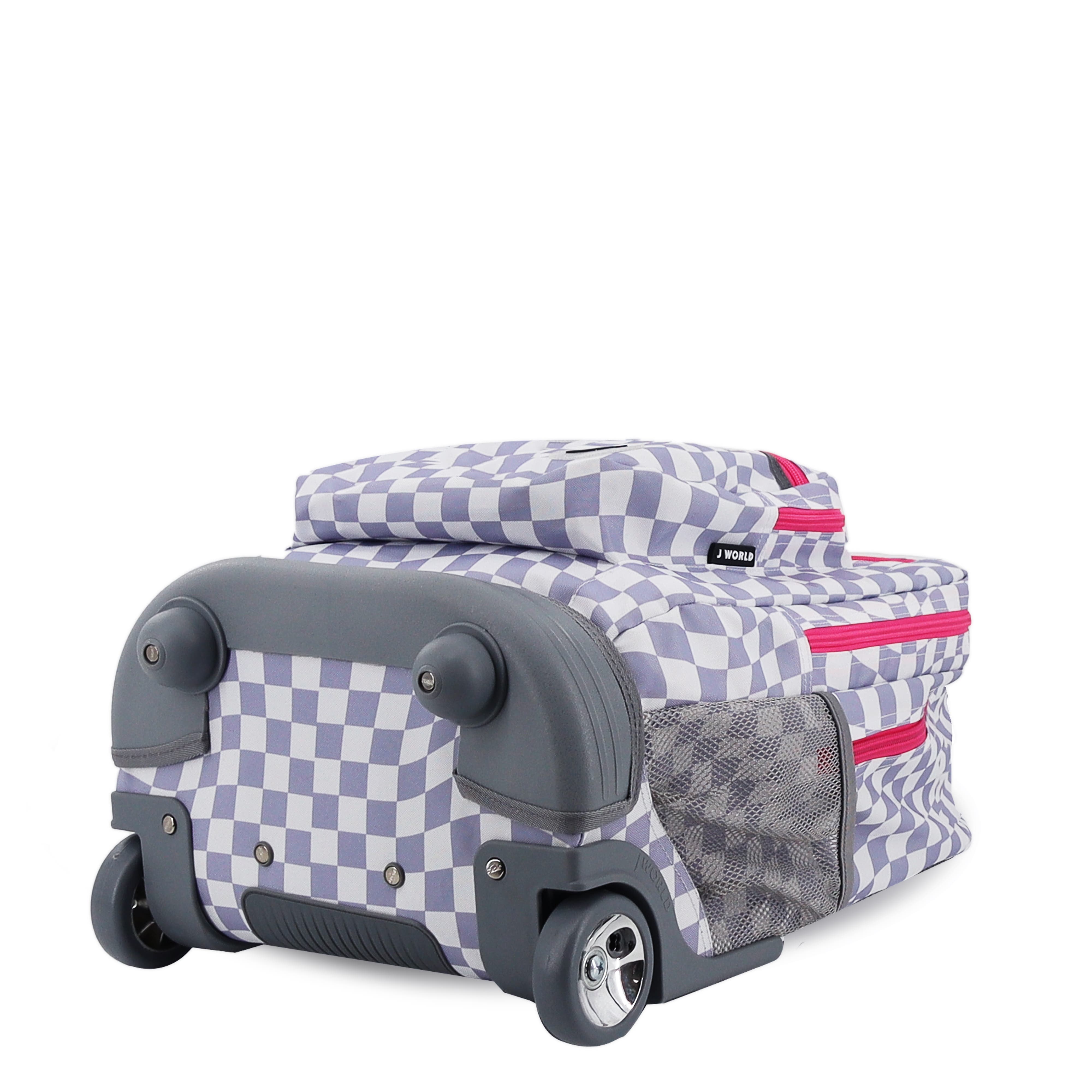 Sun dance Laptop 20" Rolling Backpack, Alternate, color, Lavender checkers